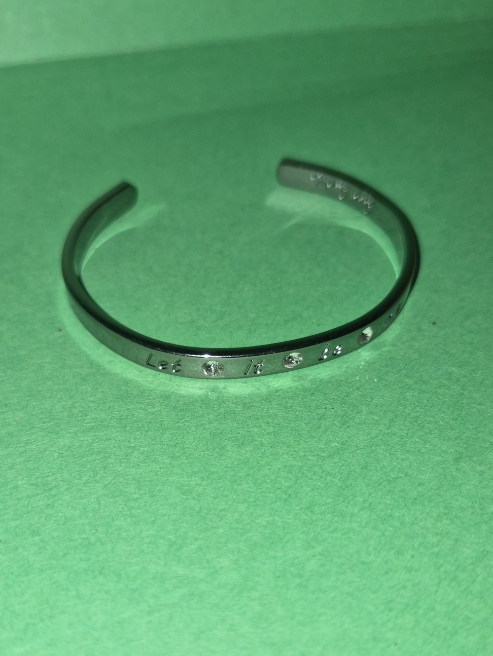 Mary Kay Silver Cuff Bracelet with Crystal Accents